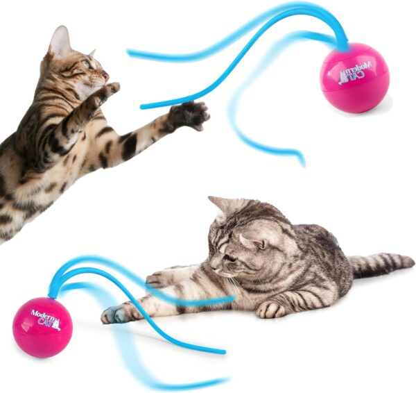 AFP Automatic Lifelike Prey's Tail Teaser Toy,2-in-1 Interactive Cat Toys Exercise Toy for Kitten Automatic Irregular Moving Cat Toy,Stimulate Cats' Hunting Instincts, Exercise Cat Wand Toy for Cats