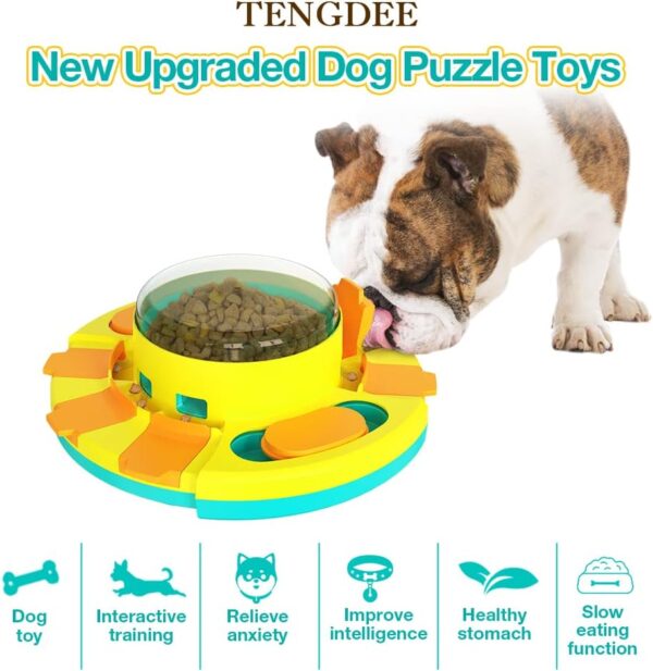 TENGDEE Dog Puzzle Toys, Interactive Dog Toys for Dogs Training Funny Feeding, Dog Treat Puzzle for Small and Medium Dogs, Treat Dispenser for large dogs, Slow Feeder to Aid Pets Digestion - Image 2