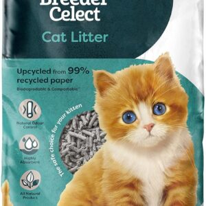 BreederCelect 99 Percent Recycled Paper Cat Litter, 20 L