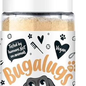 Bugalugs Dog Paw Cleaner No Rinse Foam Cat & Dog shampoo with Silicone Brush Head, waterless grooming products. Travel friendly paw cleaner for dogs defeat muddy paws on the go (Oatmeal)