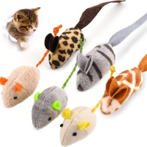 6 Pack Cat Toys Catnip Mouse Toys Cat Toys for Indoor Cats Adult Cat Mouse Toys Catnip Kitten Toys Simulation Catnip Soft Toy for Cat Playing Chewing Teeth Cleaning