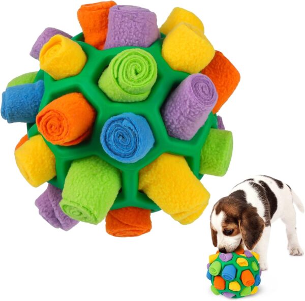 FANTESI Snuffle Ball for Dogs Toys, Interactive Dog Puzzle Toys Educational Foraging Toy Slow Feeder,Bite Resistant Pet Snuffle Ball Toy Dog Toys for Puppy Small Medium Size Dogs