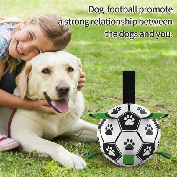 HETOO Dog Toys, Interactive Dog Football Toys with Grab Tabs, Durable Dog Balls for Small Medium Breed Dog Water Toy Indoor & Outdoor, Gift for Dogs - Image 7