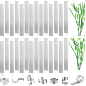 28Pcs Aquarium Plant Weights Anchors, 14cm Long Bendable Aquarium Plants Weights, Over Weight Anchor Metal Aquatic, Cutable Plant Weights for Live Plants in Fish Tank Ponds to Prevents Floating