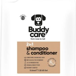 2in1 Dog Shampoo & Conditioner by Buddycare | Coconut Scented | With Aloe Vera and Pro Vitamin B5 (5L)