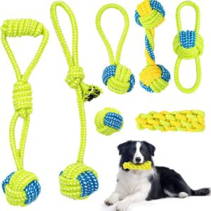 7 Pack Dog Toys,Small Medium Dogs Rope Toys Set,Puppy Chew Toys,Washable Pet Cotton Knot Rope for Dogs,Dog Training and Teething Toys,Gift for Small/Medium Dogs,Relieve Boredom,Interactive Tug of War