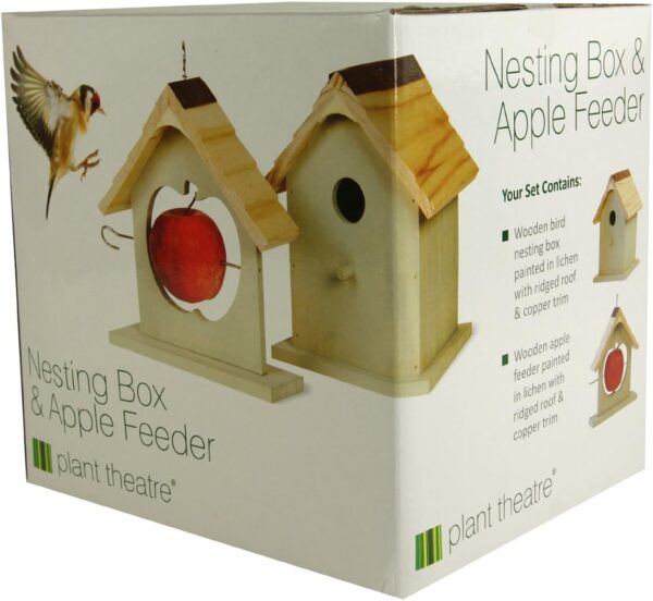 Plant Theatre Bird Nesting Box & Apple Feeder Set, Gift Boxed - Ideal Present - Image 2