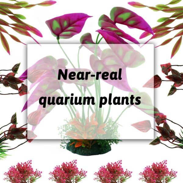 QUOZUO 20pcs Aquarium Decorations Plants, Aquarium Decor Colorful Plants, Fish Tank Accessories, Fish Tank Plant Plastic Decoration for Aquariums, Small to Large - Image 5