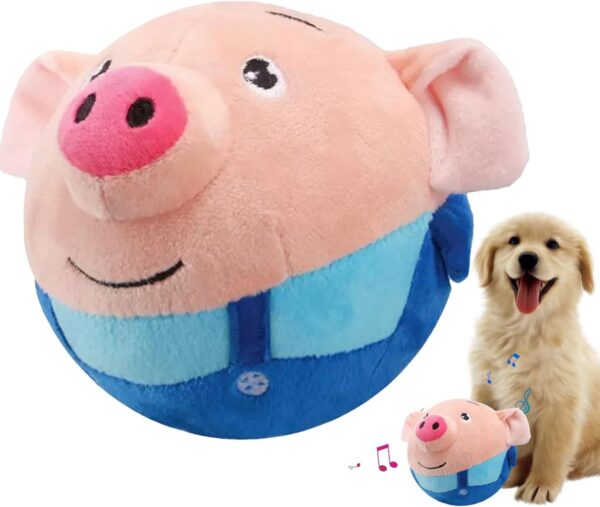 Active Moving Pet Plush Toy, Interactive Dog Toys, Talking Moving Dog Toy, Washable Cartoon Pig Plush Sound Electronic Dog Toy, Shake Bounce Boredom Toys For Pets, Cats, Small And Medium Dogs