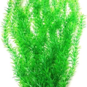 Awlstar Large Green Grass Cluster Lifelike Artificial Aquarium Plants Fish Tank Plastic Plants 22 Inch Tall (T0072)