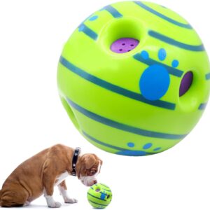 Besimple Giggle Ball Interactive Dog Toy, Fun Giggle Sounds Ball Puppies Training Playing Safe Funny Sound Talking Babble Ball for Small Medium Large Pet Dogs