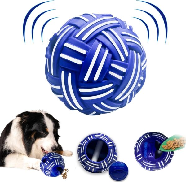 Dikeiuta Dog Balls Interactive Toys for Dogs Indestructible Dog Balls Treat Ball IQ Treat Dispensing Dog Toys Interactive Food Puzzles Ball for Dogs Pet Slow Feeder Ball for Boredom