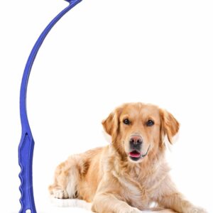 Dog Ball Thrower Tennis Ball Launcher Pick Up And Throw Chase Fetch Game Toys Ball Launch Chucker Exercise & Training Puppy Toy For Large Medium Small Dogs Pet Accessories 35cm Blue (Pack Of 1)