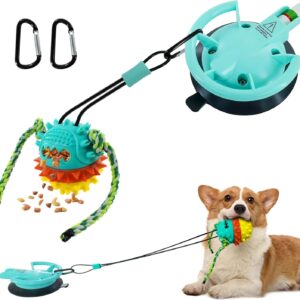 Dog Toys Ball,Interactive Dog Toys Tug of War,Dog Toys for Aggressive Chewers,Dog Self Playing Toys for Boredom With Individually&Removable Suction Cups, Also For Pets Bathing Brushing Playing