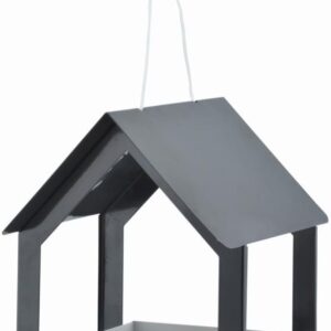 Fallen Fruits FB407 Ltd METAL HANGING BIRD TABLE Feeder, Grey