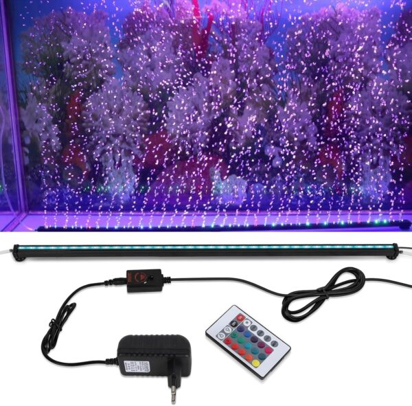 GOESWELL Submersible Aquarium Light,Underwater Fish Lamp Waterproof Aquarium Lighting,Air Bubble Lights with 24key Controller for Plant Freshwater Aquarium Fish Tank Refugium (88cm)