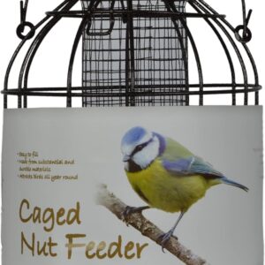 Green Jem Dome Caged Peanut Wild Bird Feeder, Designed To Deter Squirrels And Also Larger Garden Birds Such As Pigeons And Doves.