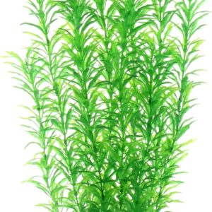 JUSTSWAG Awlstar Large Green Grass Realistic Artificial Aquarium Plants Fish Tank Plastic Plants 20 Inch Tall (T0049)