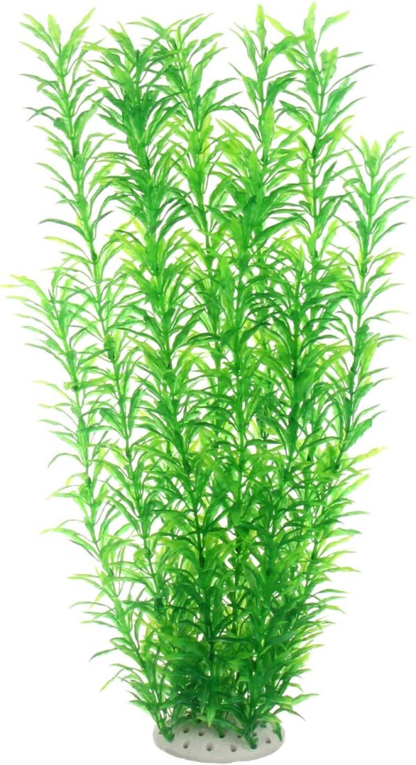 JUSTSWAG Awlstar Large Green Grass Realistic Artificial Aquarium Plants Fish Tank Plastic Plants 20 Inch Tall (T0049)