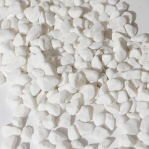 JeeMooTown 1.8KG(3.96LB) Small White Decorative Stones Pebbles for Plant Pots, 6-9mm White Fish Tank Aquarium Gravel Stones, Natural Stones, Smooth Finished