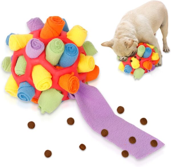 Jetisva Snuffle Ball for Dogs Foraging,Interactive Dog Toys,Dog Enrichment Toy,Soft Dog Treat Ball Dispenser,Soft Dog Puzzle Toy,Dog Brain Stimulating Toys for Small Pet Puppy Intellectual Training