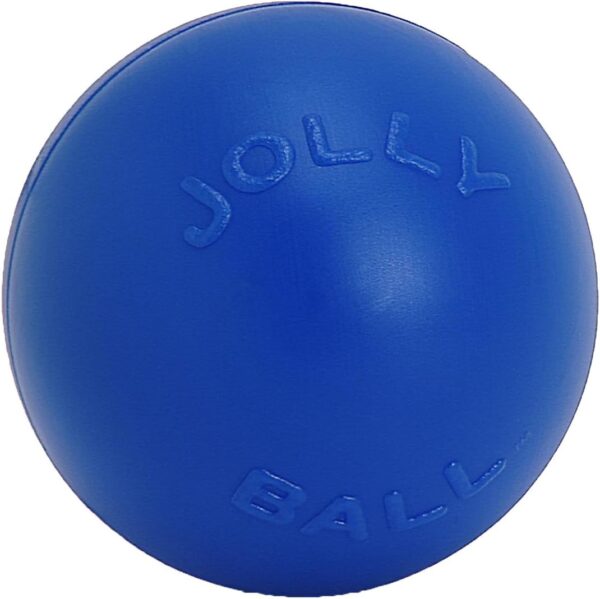 Jolly Pets Push-n-Play Ball Dog Toy, 4.5 Inches/Small, Blue (345 BL)