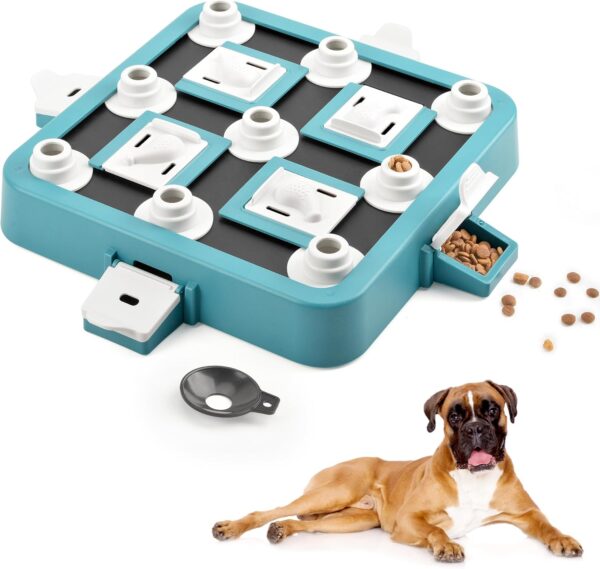 LACCEN Dog Puzzle Toys, Level 3 in 1 Interactive Dog Toys for Boredom, Funny Feeding Toy for IQ Training Brain Stimulating, Treat Dispenser Dog Toy for Large Medium Small Dogs