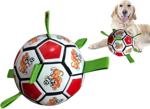 LZHDZQD Dog Toys, Dog Football, Dog Football Toys with Grab Tabs for Indoor Outdoor Garden Water Beach Play Tug, Interactive Dog Toys For Boredom For Small Medium Dogs