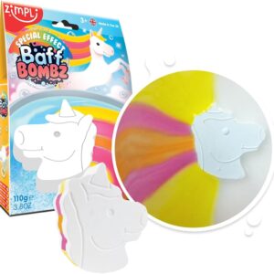 Large Unicorn Bath Bomb from Zimpli Kids, Magically Creates Multi-Colour Special Effect, Unicorn Birthday Gifts for Girls, Pocket Money Bath Toy, Unicorn Toys for Girls & Boys, Bubble Bath Fizzers