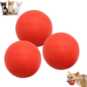 Panlom 3 Pack Dog Balls Indestructible - 100% Natural Rubber Dog Ball Non-Toxic Tough Toy for Small Medium Large Dog