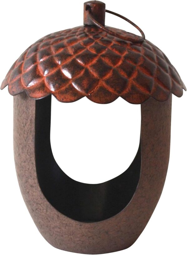 Peckish 60052109 Acorn Shaped Metal Bird Feeder, Brown, 18.0 cm*14.0 cm*14.0 cm