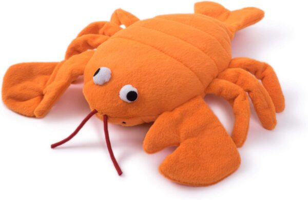 Petface Seriously Strong Plush and Rubber Lobster Dog Toy, Orange