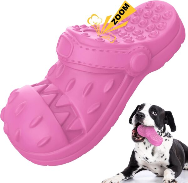 RUXAN Indestructible Dog Toys - Squeaky Dog Chew Toys with Milk Flavor, Toughest Natural Rubber Dog Interactive Toy for Small Medium Large Aggressive Chewers Chew and Chase