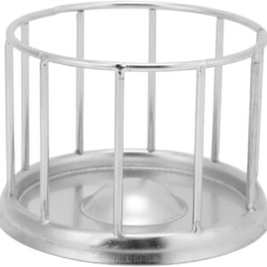 Reptile Food Dish,Reptile Food Bowl, Round Railing Shape Tortoise Dish Tortoise Food Water Dish Feeder Bowl, Stainless Steel Tray Dispenser, Water Tray Pet Supplies for Home Tortoise Pet Store(M)