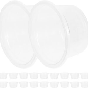 Reptile Food Water Bowl 20Pcs Plastic: Transparent Reptiles Water Tray - Anti-Slip Feed Dish for Tortoise Lizard Bearded Dragon Spider Scorpion Chameleon 4.7X4.7X2.5cm