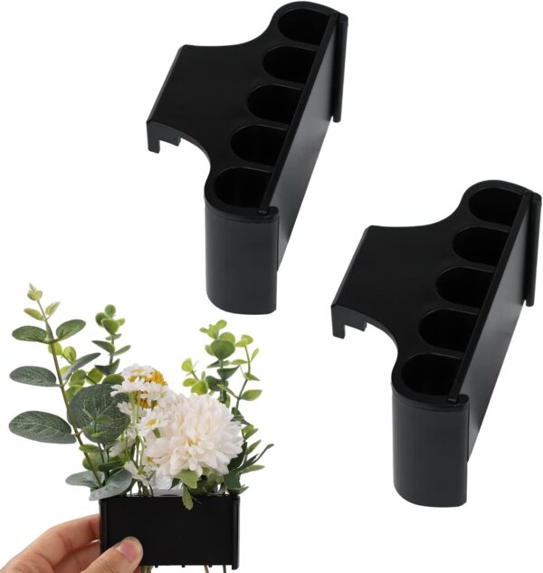 SAVITA 2pcs Aquarium Plant Hangers, Hanging Aquarium Plant Holder Reliable Long-Lasting Plant Holder for Aquarium Living Fish Tanks Aquarium Planting Aquascape Decorations (Black)