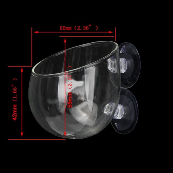 SENZEAL 2x Plant Glass Cup Pot with 4x Suction Cups for Fish Tank Aquarium Aquascaping