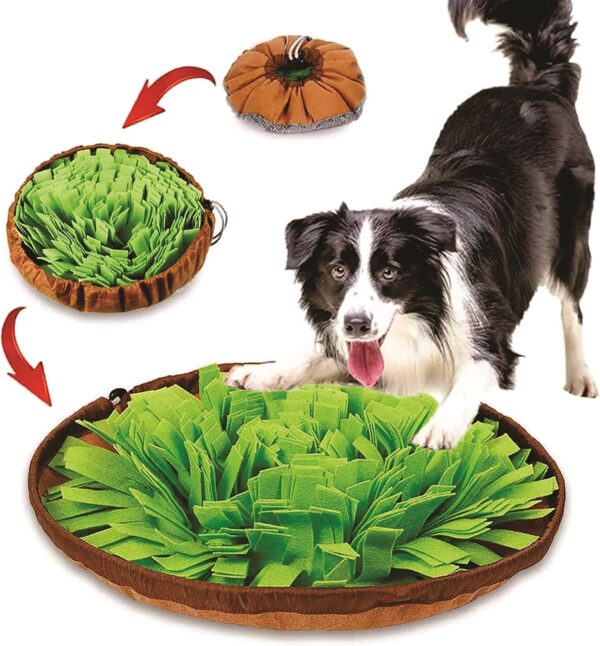 Snuffle Mat for Small Medium Large Dogs, Puppies Sniffing/Feeding Puzzle Mats, Cat Rabbit Licky Treats Puppy Enrichment Interactive Training Toys Dog Boredom Breaker Pets Slow Feeder Food Bowl Station