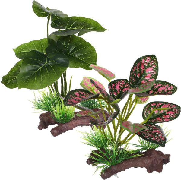 Toddmomy 2pcs Artificial Aquarium Plants Aquarium Decor Plants Fish Hideout for Aquarium Fish Bowl Decorations