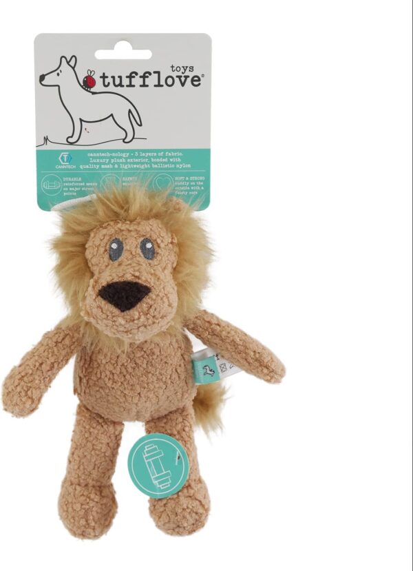 Tufflove Lion Small, Tough Dog Toy, For Small to Medium Dogs,Brown