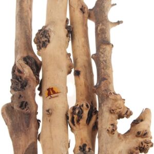 emours Reptile Décor Natural Forest Branch Terrarium Wood Aquarium Ornament, 4 Pack