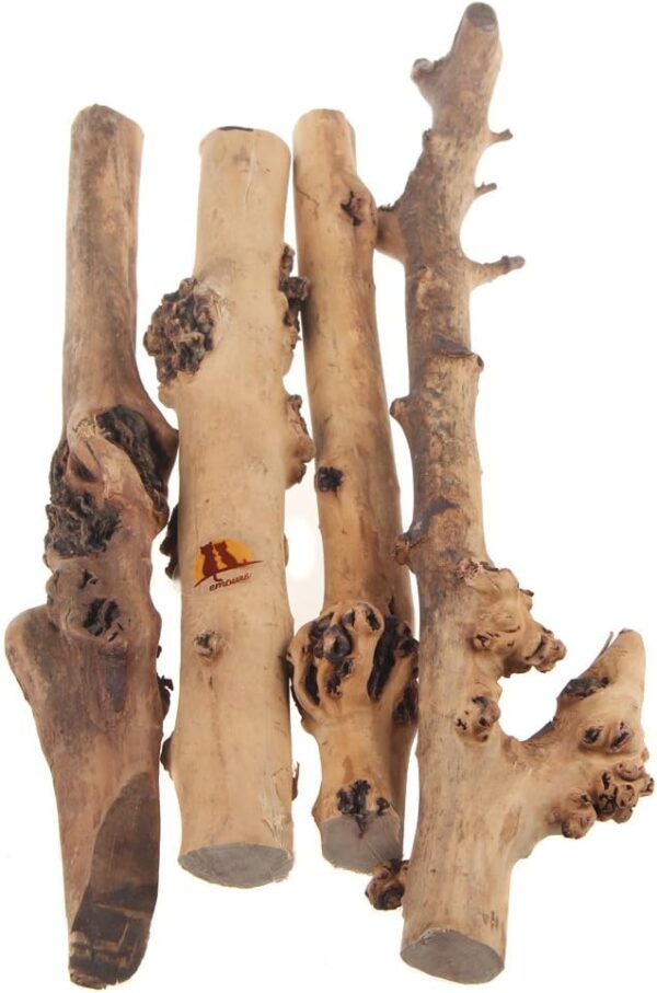 emours Reptile Décor Natural Forest Branch Terrarium Wood Aquarium Ornament, 4 Pack