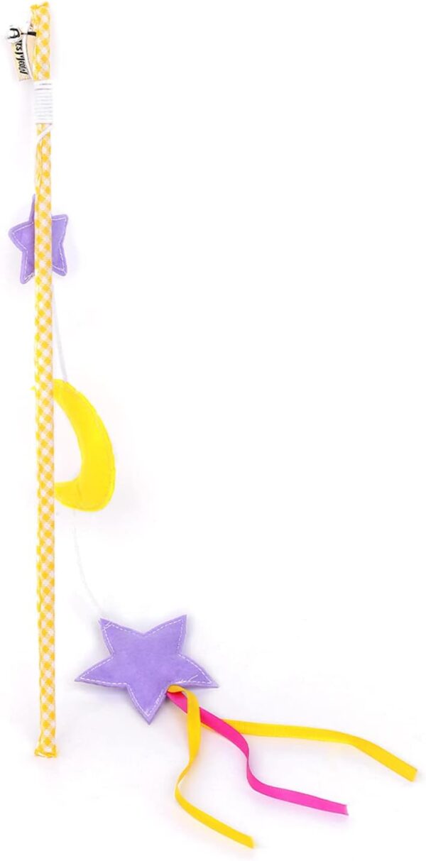 jojobasec Lovely Toy Lovely Cat Wand Cat Toy with Bells Long Wand Cat and Kitten Funny Toy