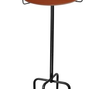 28In Freestanding Birdbaths Bowl Outdoor, Free Standing Garden Bird Bath Bird Feeder Bowl with Metal Stake, Detachable Decoration Spa Birdfeeder for Garden Patio Yard Lawn, 4 Spiky Feet (Brown)