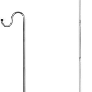 HOME RIGHT Bird Feeder Pole,156cm Set Adjustable Shepherds Crook Garden Hooks Heavy Duty 5 Prong Metal Hanger Hook Lights Planter Lanterns Hooks for Wedding Decoration(1 Pack)