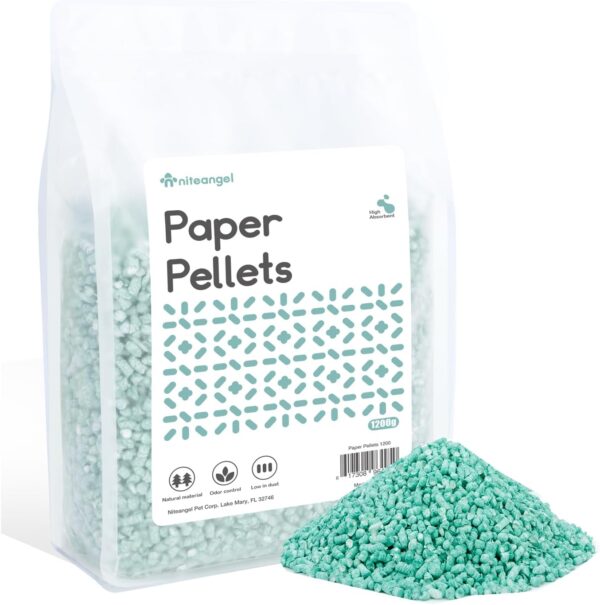 Niteangel Hamster Paper Pellets Bedding for Syrian Dwarf Hamsters Gerbils Mice Mouse Lemming Degus or Other Small-Sized Pets (Moss Green)