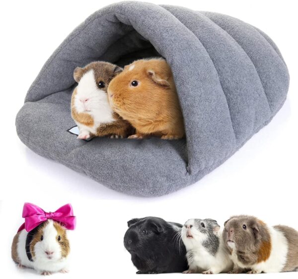 TUAKIMCE Guinea Pig Bed Soft Fleece Rat Bed Guinea Pig Bedding,Hamster Bed Sleeping Bag,Warm Slippers Guinea Pig House,Small Animal Bed Cave Nest for Hamster Chinchilla Small Hedgehog Turtle