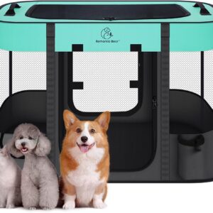 Foldable Pet Playpen,Cat Dog Playpen,Portable Dog Cage soft Portable Exercise Kennel Tent,Puppy Pen Indoors/Outdoors Pet Tent Fence(S(70 * 55 * 45cm))