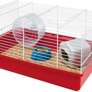 Ferplast CRICETI 9 Large Hamster Cage - Fully Equipped, Comfortable Interactive Habitat, Exercise Wheel & Accessories Included - Easy Clean, 46x29,5xh23cm