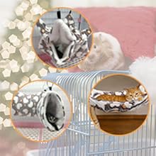 Small Animals Pet Cage Hanging Hammock Tunnel Hamster Guinea Pig Rat Ferret